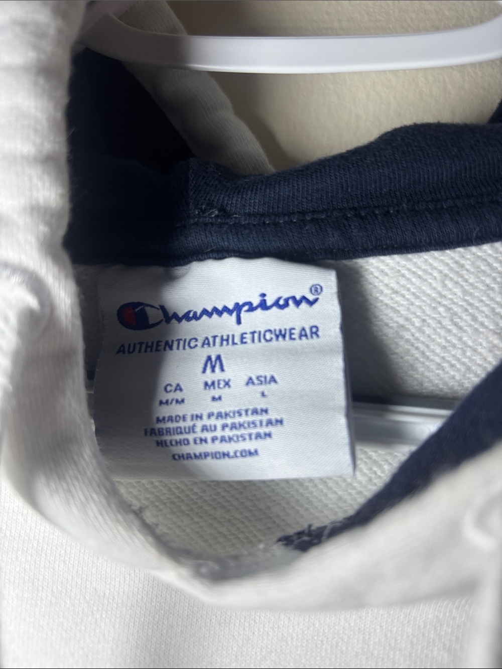 Champion White University of Michigan Pullover Hoodie - Picture 2 of 8
